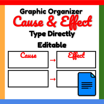 Preview of Google Docs ™︱Cause and Effect Type Direct Graphic Organizer Chart Map