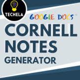 Google Docs™ Cornell Notes Worksheet Generator | Distance Learning | AVID