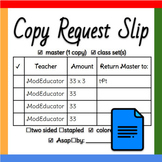 Google Docs ™︱Editable Copy Request Slip