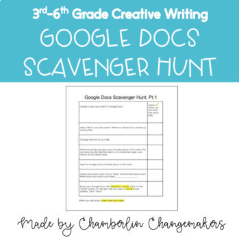 Preview of Google Docs Formatting Guide: Scavenger Hunt - Distance Learning/Back to School
