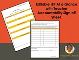 Google Docs: IEP At a Glance with Teacher Accountability S