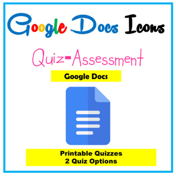 Preview of Google Docs Icons Quiz - Google Docs Toolbar Icons