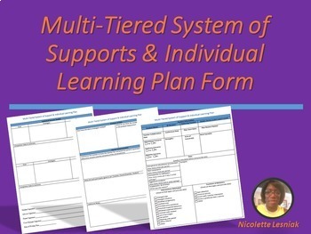 Preview of Google Docs: Multi-Tired System of Supports & Individual Learning Plan