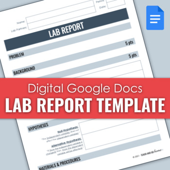 Preview of Google Docs Science Lab Report Template