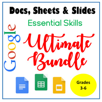 Preview of Google Docs, Sheets & Slides Essential Skills Ultimate Bundle