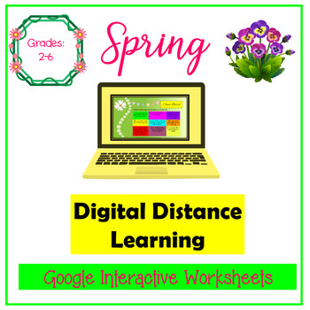 Preview of Google Docs & Slides Digital Distance Learning Spring Activities