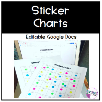 Preview of Online Learning Positive Behavior Sticker Charts | EDITABLE Google Docs |