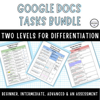 Preview of Google Docs Tasks Bundle - Differentiated with Two Levels