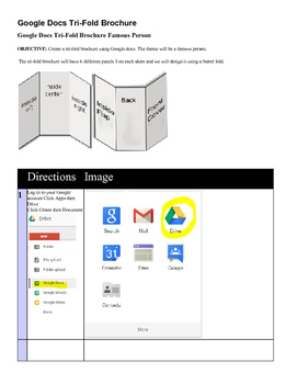 Preview of Google Apps Tri Fold Famous Person Brochure Rosa Parks Theme Distance Learning