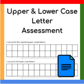Preview of Google Docs ™︱Type Direct Upper and Lower Case Letter Assessment Chart