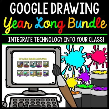 Preview of Google Drawing - Google Classroom - Year Long Bundle - Special Education