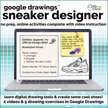 Preview of Google Drawings™  Be a Sneaker Designer