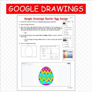 Preview of Google Drawings Easter Egg Google Classroom