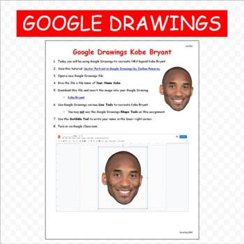 Preview of Google Drawings Kobe Bryant Google Classroom