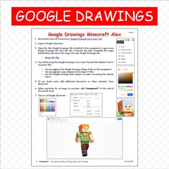 Google Drawings Minecraft Alex Google Classroom
