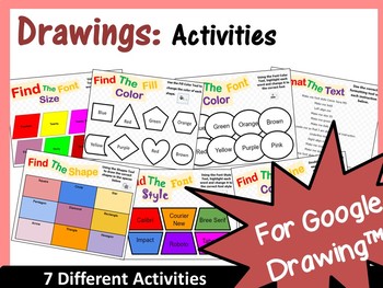 Preview of Practise Drawings Skills (Grades K-3) for Google Drawings™