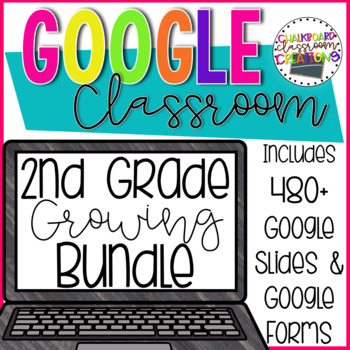 Preview of 2nd Grade Math Growing Bundle for Google Classroom Distance Learning