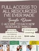 Google Drive ACCESS | Behavior | Counseling | SPED SST, 50