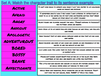 Character Trait Examples