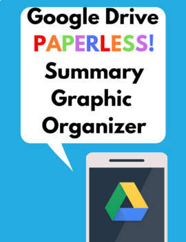 Preview of Google Drive Digital Graphic Organizer- Summary Paragraph (PAPERLESS!)