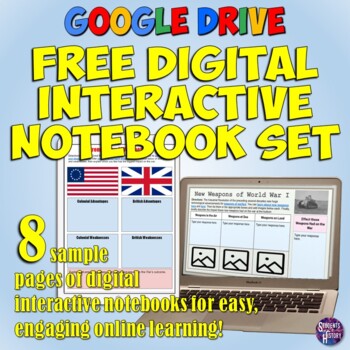 Preview of Digital Resources Social Studies Interactive Notebook Set for Google Drive