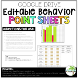 Google Drive Editable Behavior Point Sheets