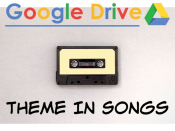 Preview of Google Drive: Finding Literary Theme in Popular Songs (Distance Learning)