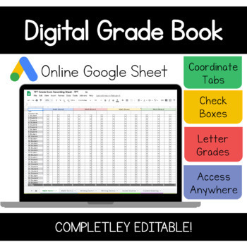 Preview of Google Drive Grade Book