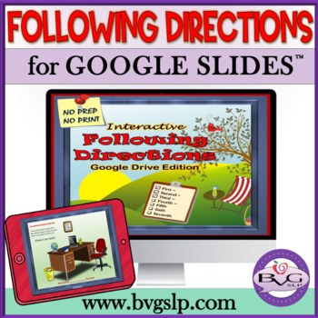 Preview of Following Directions for Google Slides - Vocabulary | Prepositions | & MORE