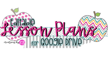 Preview of Google Drive Lesson Plan Template