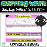 Google Drive Morning Work or Literacy Center Set 3