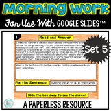 Morning Work or Center for use with GOOGLE DRIVE™ or a pap