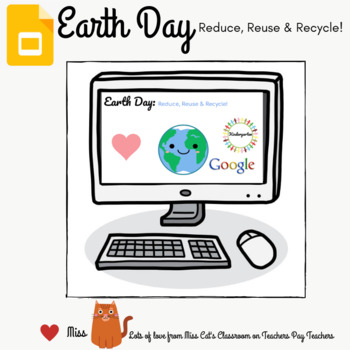 Preview of Google Drive Paperless KINDERGARTEN EARTH DAY Distance Learning Google Slides