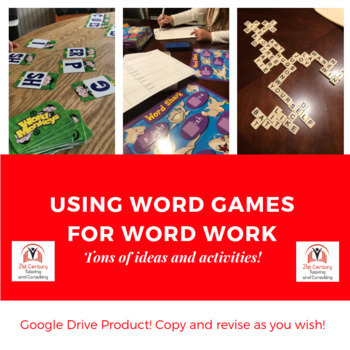 Preview of Google Drive Product: Using Word Games for Word Study