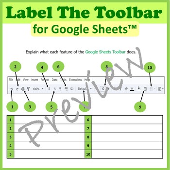 Preview of Toolbar Activity for Google Sheets™