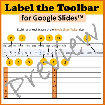 Preview of Toolbar Activity for Google Slides™