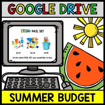 Preview of Google Drive Summer Budget - Special Education - Shopping - Life Skills - Money