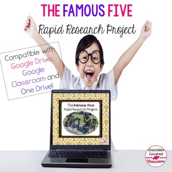 Preview of The Famous Five Rapid Research and Presentation Project - Digital Google Version