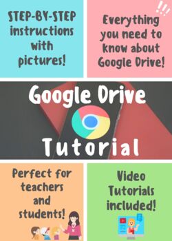 Preview of Google Drive Tutorial for Teachers & Students, VIDEO TUTORIALS INCLUDED!