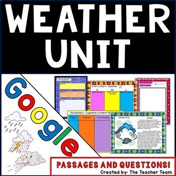 Weather Unit | Passages and Questions | Google Classroom | Distance ...