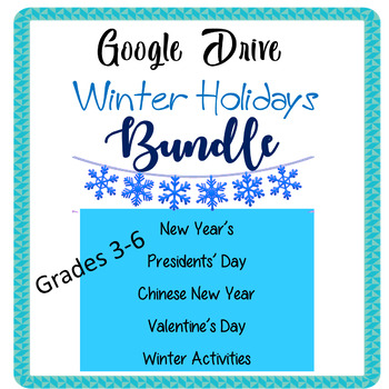 Preview of Google Drive Winter Holidays & Observed Days Computer Activities Bundle