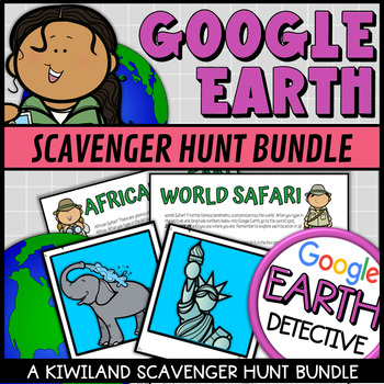 Preview of Google Earth Scavenger Hunt with Latitude and Longitude Fun Activities