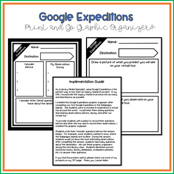 Preview of Google Expeditions @ Your Library - End of Year Print and Go Graphic Organizers