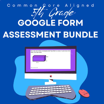 Preview of Google Form BUNDLE - 5th Grade - 24 Different Standards-Based Forms, Common Core