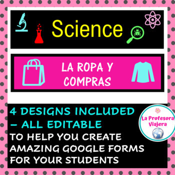 Google Form Banner Template With Samples By La Profesora Viajera