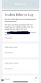 Google Form Behavior Log