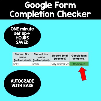 Preview of Google Form Completion Checker - Autograde with ease