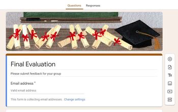 Preview of Google Form - Group Project Final Evaluation (Peer & Self)