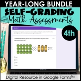 Google Form Math Assessments | 4th Grade Year-Long Bundle