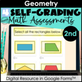 Google Form Math Assessments | Shapes (Geometry) | 2nd Grade